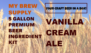 Vanilla Cream Ale My Brew Supply All Grain Advanced 5 gallon beer ingredient kit Vanilla Cream Ale My Brew Supply All Grain Advanced 5 gallon beer ingredient kit