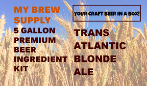 Transatlantic Blonde Ale My Brew Supply All Grain Advanced 5 gallon beer ingredient kit Transatlantic Blonde Ale My Brew Supply All Grain Advanced 5 gallon beer ingredient kit