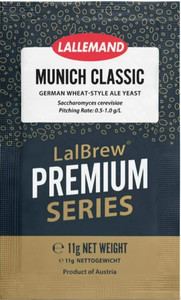 LALLEMAND MUNICH CLASSIC BREWING YEAST 11 GRAM LALLEMAND MUNICH CLASSIC BREWING YEAST 11 GRAM