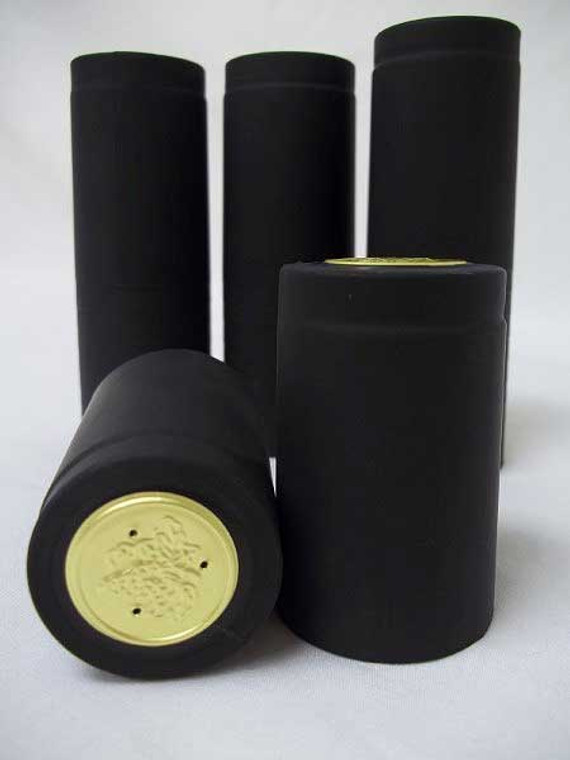 BLACK PVC SHRINK CAPSULES 30 Pack