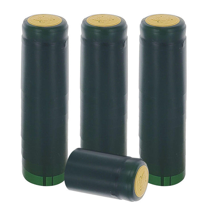 MATTE GREEN PVC SHRINK CAPSULES 30 Pack