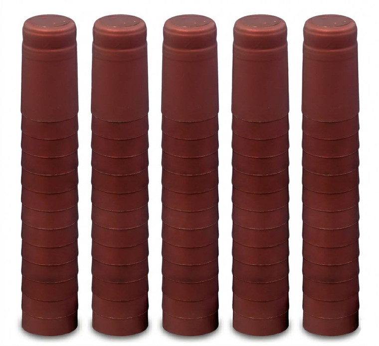 BURGUNDY PVC SHRINK CAPSULES 100 per pack
