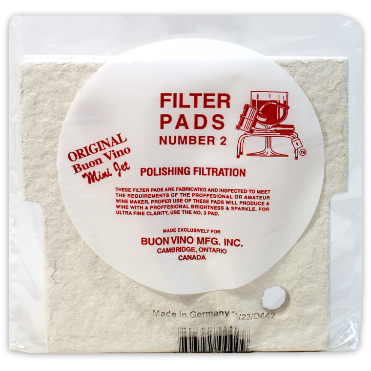 BUON VINO FILTER MINI PAD #2 POLISH MICRON 1.8 (3/PKG) BUON VINO FILTER MINI PAD #2 POLISH MICRON 1.8 (3/PKG)