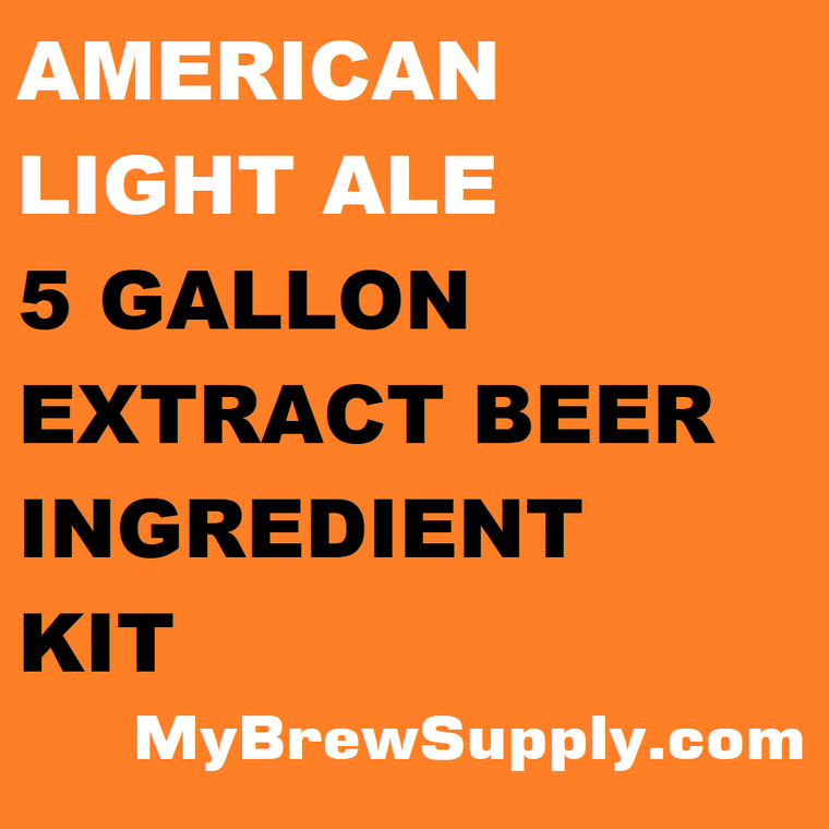 American Light My Brew Supply Premium 5 gallon beer ingredient kit