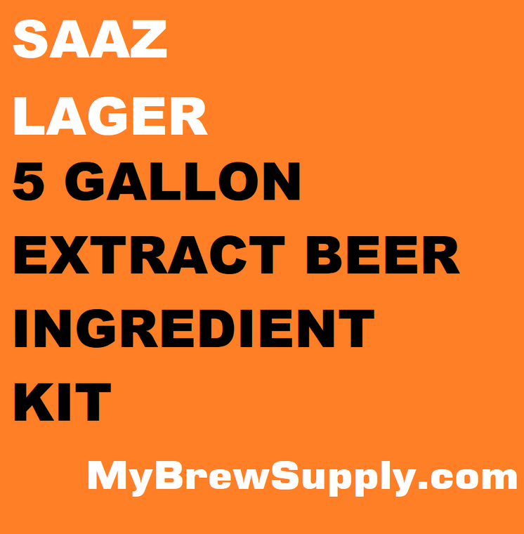 Saaz Lager My Brew Supply Premium 5 gallon beer ingredient kit