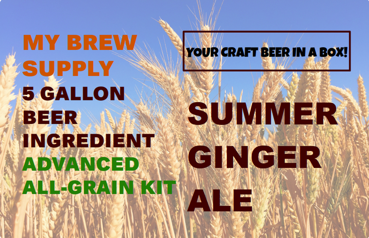 Summer Ginger Ale My Brew Supply All Grain Advanced 5 gallon beer ingredient kit