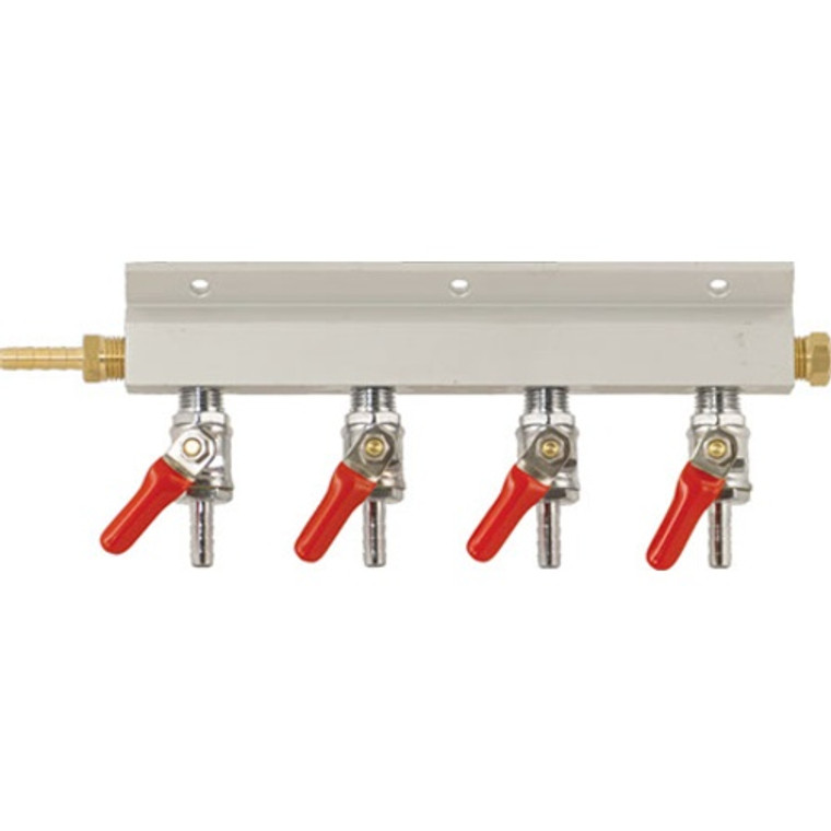 4-way gas manifold