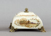 Pheasant on Display Pattern - Luxury Hand Painted Porcelain and Gilt Bronze Ormolu - 9 Inch Square Decorative Box