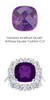 7103DG.168175.81027203 - 9 x 9 - Cushion Cut Amethyst Quartz - Diana Princess of Wales Ring Style