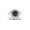 #1.00 Ct. Opaque Color Enhanced Round-Cut Black Diamond, Natural CanadaMark Conflict Free F+ Color and VS Clarity Mined Diamonds, Bespoke Platinum Pinky Ring, GuyDesign® Men's Ideal Ring for Diamonds, 10204.9855.9