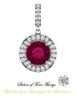 A Mined Round Rhodolite Garnet featured on a GuyDesign® Ladies Pendant DG870221.91020000.220781