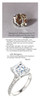 4.50 Benzgem by GuyDesign® 04.50 Carat Asscher Cut Jewelry Sample, Size 7, Tarnish Resistant Silver, 6710-123063