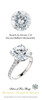 10297DG.1239366.91020420.639321.6 - 12 x 12 H&A Round Cut Moissanite, Platinum Mount, Precise Cut mined Diamonds G+ Color, VS Color