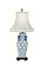 Luxe Life Finely Finished Hand Painted Porcelain - 30 Inch Accent | Tabletop Lamp - Classic Blue and White Pattern