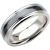 Tungsten Couture and Ceramic Inlay - Men's Wear Resistant 6.3 millimeter Custom Sized Fashion | Wedding Band - Polished Finish