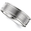 Tungsten Couture - Men's Wear Resistant 8.3 millimeter Custom Sized Fashion | Wedding Band - Polished and Satin Finish 6145 .TS. tar291