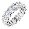 10628 Natural 7 CTW Oval Cut Diamond Eternity Ring, Size 4