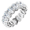 10630 Natural 7.50 CTW Oval Cut Diamond Eternity Ring, Size 6