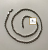 3AF 4-Millimeter Diamond Cut Solid French Rope Chain 16 Inches, 14K White Gold