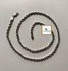 9AG 4-Millimeter Diamond Cut Solid French Rope Chain 24 Inches, 14K White Gold