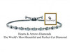 *9AD Natural Hearts & Arrows Super Ideal Cut Diamond 1.40 carat TDW Chain Link Bolo Bracelet, 14k White Gold, Each Diamond is 1/5 of a Carat.