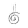 10730 Authentic Journey Natural Diamond & 14K White Gold Spiral 24 inch Cable Link Necklace