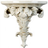 2022:10749 Porcelain Wall Bracket Sconce, Shelf - White Crackle