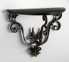 Scrolled Iron, 16 Inch Wall Bracket Sconce, Espresso and Bronze Finish