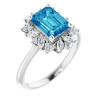 #2021: Lab-Grown Fancy Deep Blue Diamond Halo Ring, 2 Carat Emerald-Cut Solitaire #363510, 10789