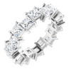 4.8 ctw Square Diamond Platinum Eternity Ring, #10846