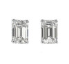 2 ctw Emerald Cut Diamond Platinum Earrings, #10848