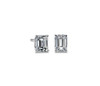 2 ctw Emerald Cut Diamond Platinum Earrings, #10848