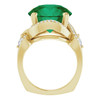 10.2 ctw Emerald and Diamond 18K Y/G Cocktail Ring, #10864