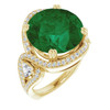 10.2 ctw Emerald and Diamond 18K Y/G Cocktail Ring, #10864