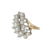 3.9 ctw Diamond 14K Y/W Gold Waterfall Cocktail Ring, #10866