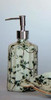 Off White and Green Ivy Vine, Luxury Handcrafted Chinese Porcelain, 6 Inch Lotion or Soap Dispenser, Style G094 or N094