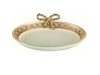 Luxe Life Finely Finished Etched Glass and Parcel Gilt Bronze Ormolu - 6 Inch Decorative Dish