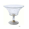 Luxe Life Finely Finished Etched Glass - 10 Inch Pedestal Bowl | Compote