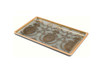 Luxe Life - Light Blue Finely Finished Hand Painted Glass, Louis XVI Decorative Tray, 14L x 8.5w x 1.5t