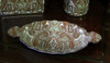 Earth Tone Paisley, Luxury Handmade Chinese Porcelain, 9 Inch Soap Dish, Style 702