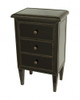Ebony Black Mirror - 30t X 18w X 12d Bedside or Accent Chest - Contemporary Modern Style