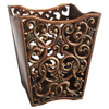 Open Scroll Design - 10.25t X 8.5d X 8.5w Wrought Iron Wastebasket