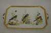 Bluebird Nature Scene, Luxury Handmade Reproduction Chinese Porcelain, 18L x 10w x 1t Display or Vanity Tray, Style 194