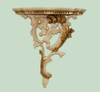 Classic Elements, Rococo Louis XV, 16t x 14.5w x 5.5d Serpentine Right Facing Shelf Wall Bracket Sconce, Custom Finish