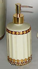 Neo Classical Ivory and Gold, Luxury Handmade Reproduction Chinese Porcelain, 6 Inch Lotion or Soap Dispenser, Style G094 or N094