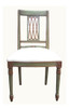 Custom Decorator - Hardwood Hand Carved Reproduction - Classic Dining | Accent 41.7 Inch Side Chair - Carved Back and Upholstered Seat