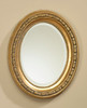 Napoleon Empire 20" Oval Bevel European Style Mirror - Gilt Finish, 5079