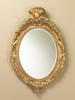 Baroque Louis XIII 39" Oval Bevel European Style Cartouche Mirror - Gilt Finish, 5076