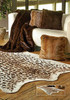 Luxurious Leopard Faux Skin Rug - Natural Look and Authentic Shape - 56" X 93", 4958