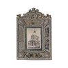 Reverse Hand Painted Antiqued Mirror 4 X 6 Photo Frames - Set of Two - Antique Silver Parcel Gilt Finish
